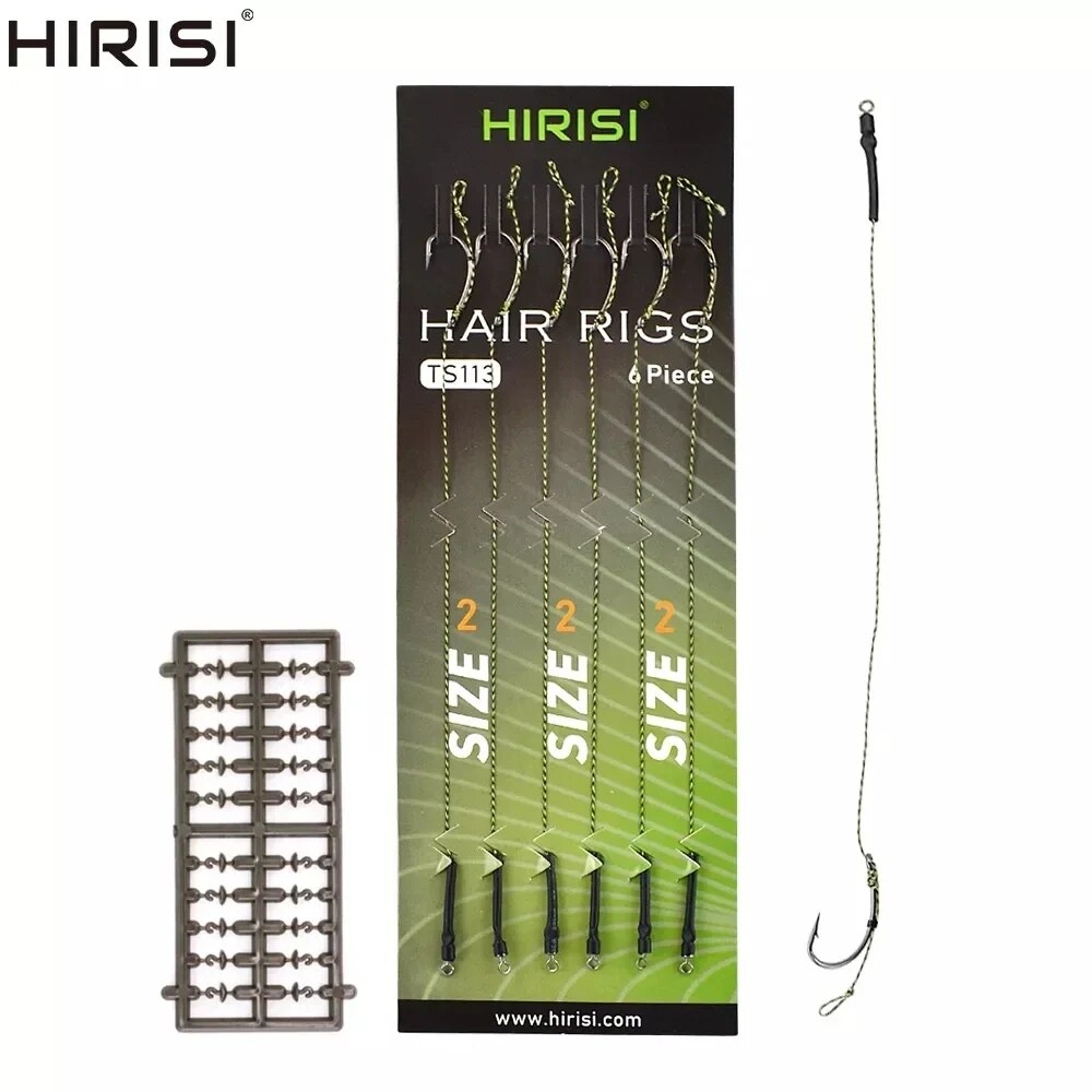 Fishing Equipment Wholesale - Hirisi 6-teiliges Karpfenangel-Zubehörset, Fertige Hair Rig