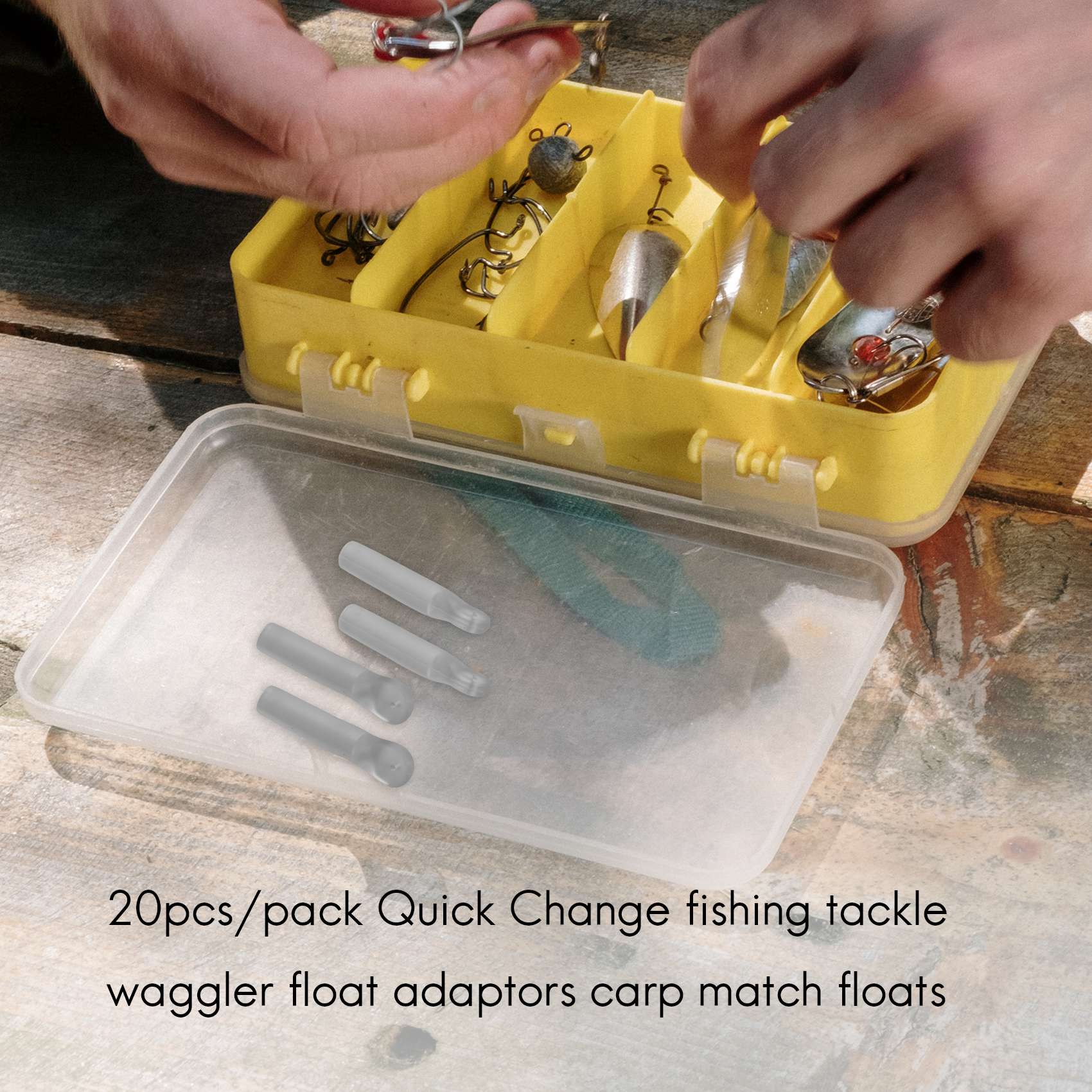 Carp Fishing Tackle - ABST 20 Stück/Packung Schnellwechsel-Angelzubehör Waggler-Schwimmeradapter Karpfen-Match-Schwimmer