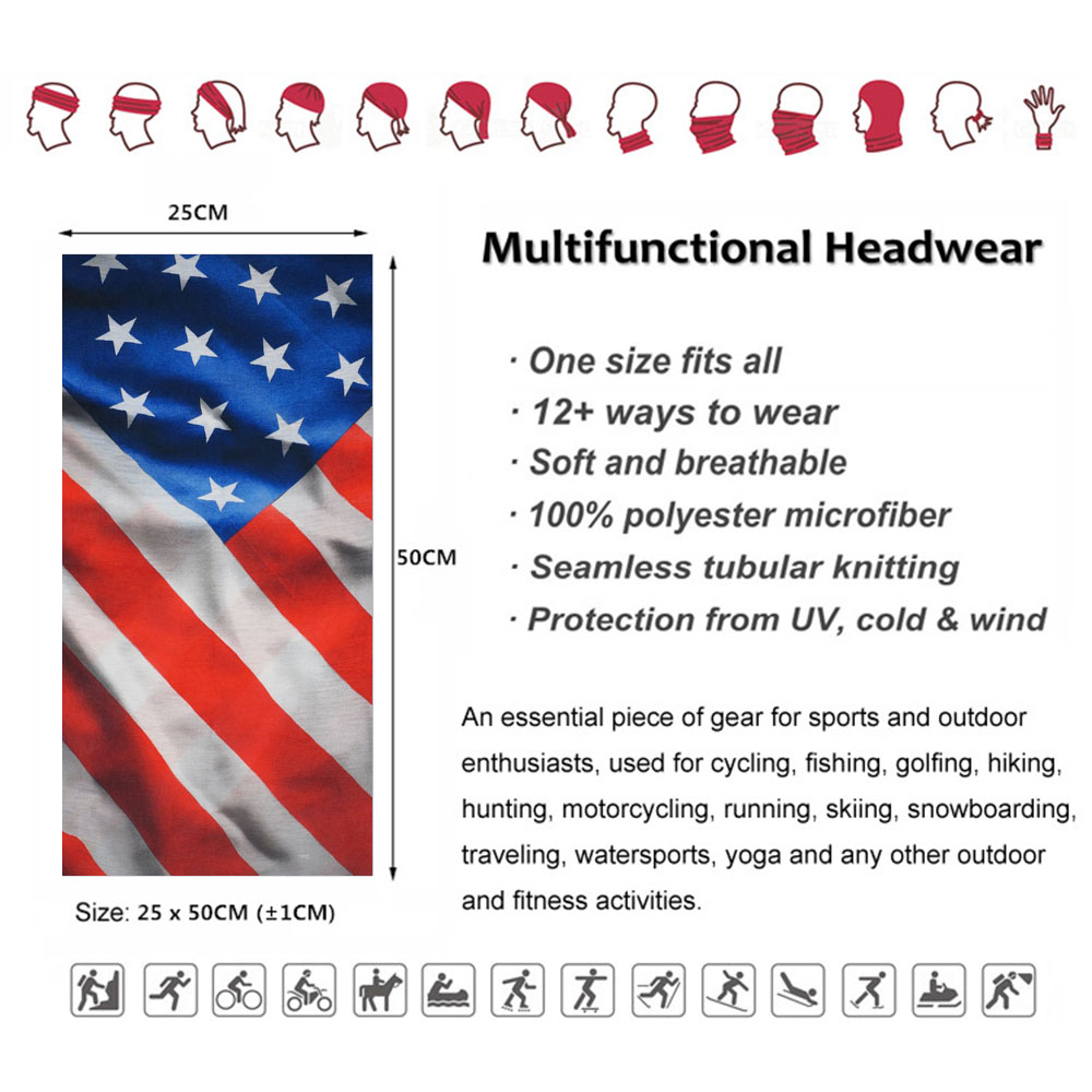 Sonnenschutzschal mit USA-Flag – Fishing Gear Bewertung und Preis