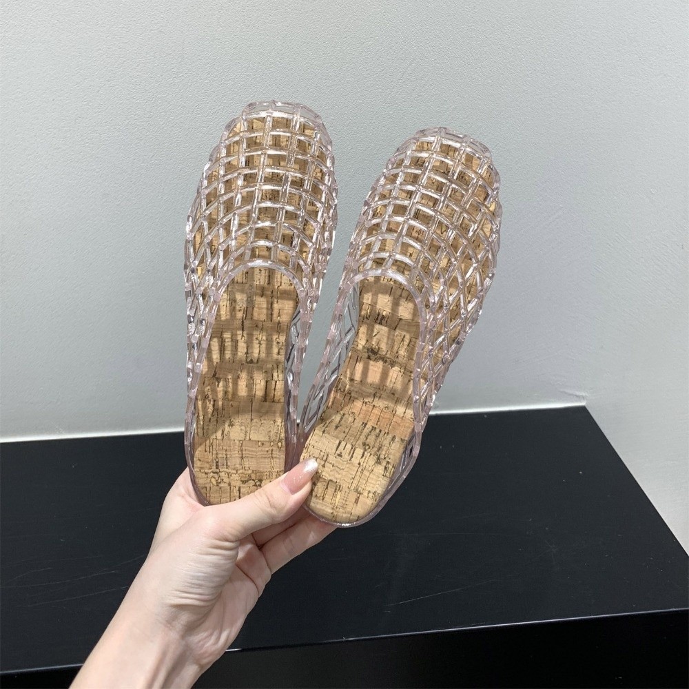 Runde PVC-Kristall-Slipper, we – Fishing Net Bewertung und Preis