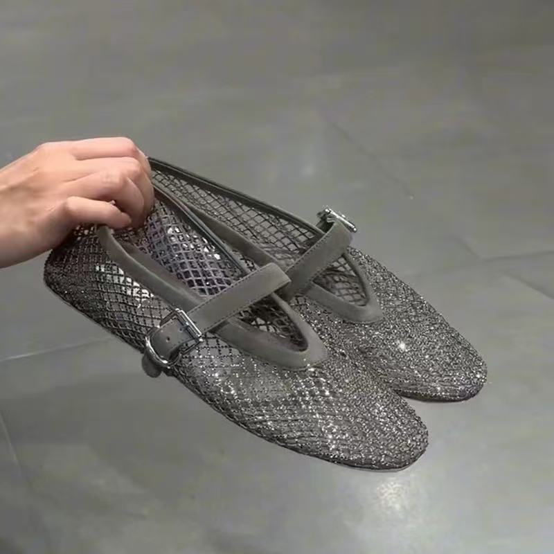 Hohle Strass-Baotou-Sandalen f – Fishing Net Bewertung und Preis