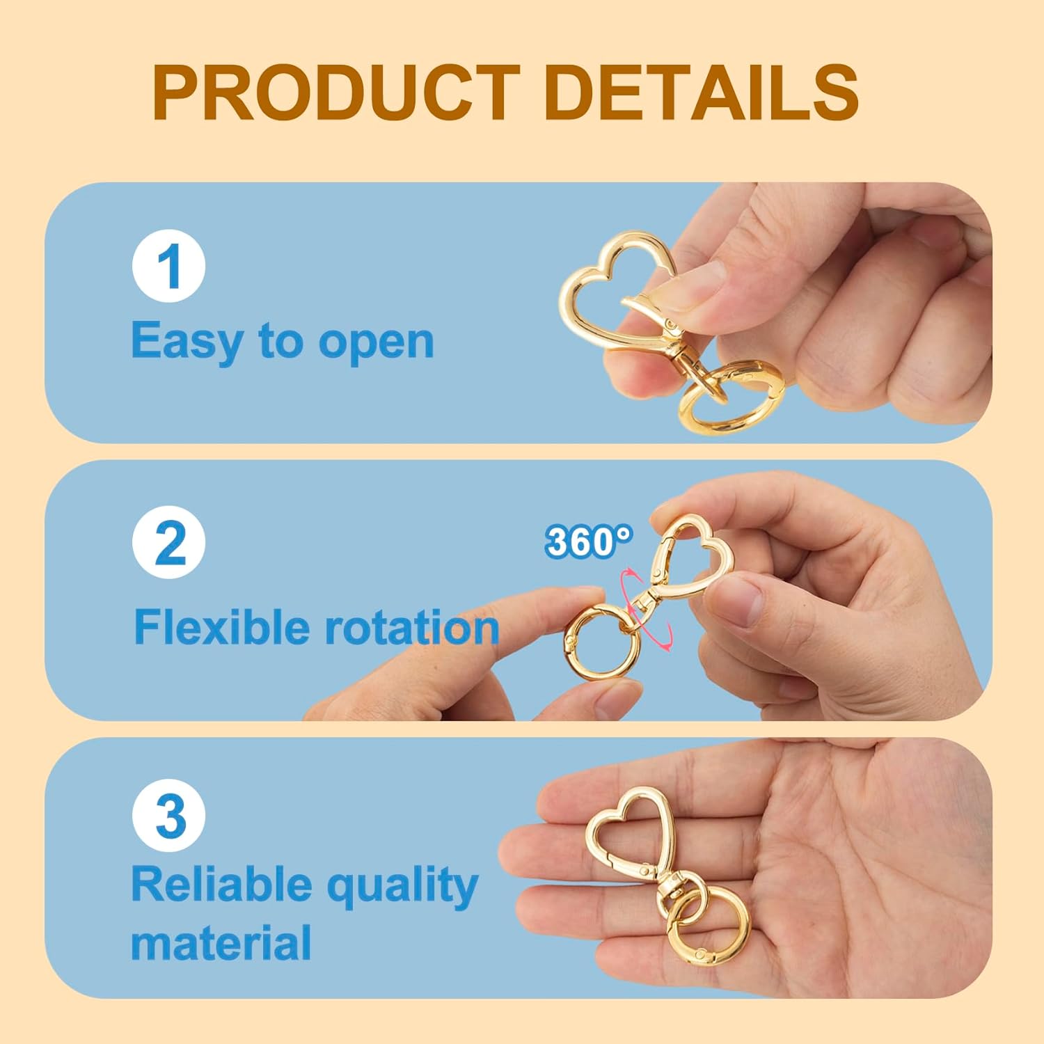 5/10/20/40 Sets Doppelt öffnen – Fishing Swivel Connector Bewertung und Preis